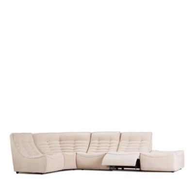 Trattino 5-Piece Power Reclining Fabric Sectional