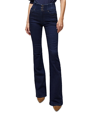 Veronica Beard Beverly High Rise Flare Jeans in Rodeo Rinse