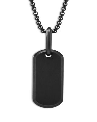 Men's Chevron Tag in Black Titanium, 21mm