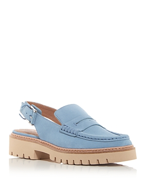 Shop Donald Pliner Women's Slingback Loafer Flats In Denim