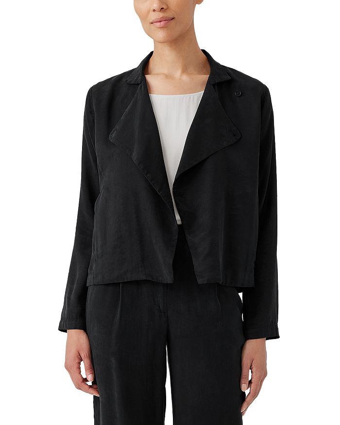 Eileen fisher green deals velvet jacket