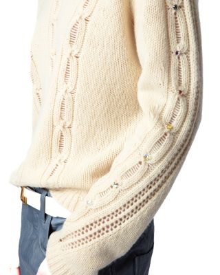 Morley Merino Wool Cable Knit Sweater
