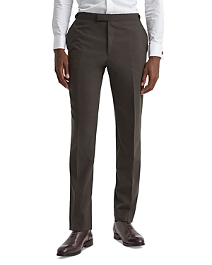 Reiss Slim Fit Mixer Trousers In Chocolate