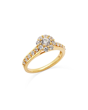 Shop Bloomingdale's Diamond Halo Openwork Ring In 14k Yellow Gold, 1.0 Ct. T.w.