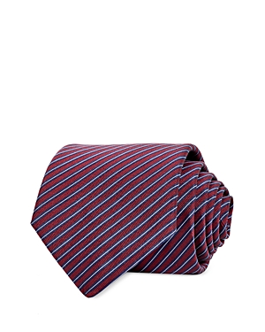 Hugo Boss Diagonal Stripe Silk Blend Classic Tie In Bright Red