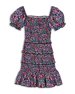 Katiejnyc Girls' Laila Puff Sleeve Tiered Smocked Dress - Big Kid In Bright Floral