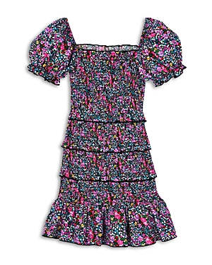 KATIEJNYC KATIEJNYC GIRLS' LAILA PUFF SLEEVE TIERED SMOCKED DRESS - BIG KID