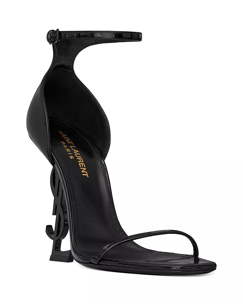 Saint Laurent Women's Opyum Sandals in Patent Leather