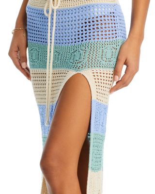 Emma Striped Crochet Cover Up Skirt