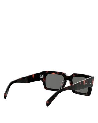 Bold 3 Dots Rectangular Sunglasses, 54mm