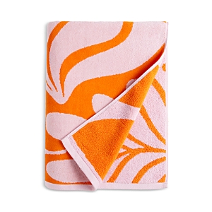 Aqua Palm Leaf Beach Towel - 100% Exclusive In Orange/pink