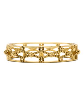 Monique Lattice Bangle Bracelet in 18K Gold Plated