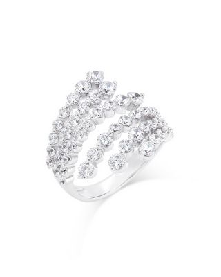 Bloomingdale's Fine Collection - Diamond Multirow Bypass Ring in 14K White Gold, 2.75 ct. t.w.