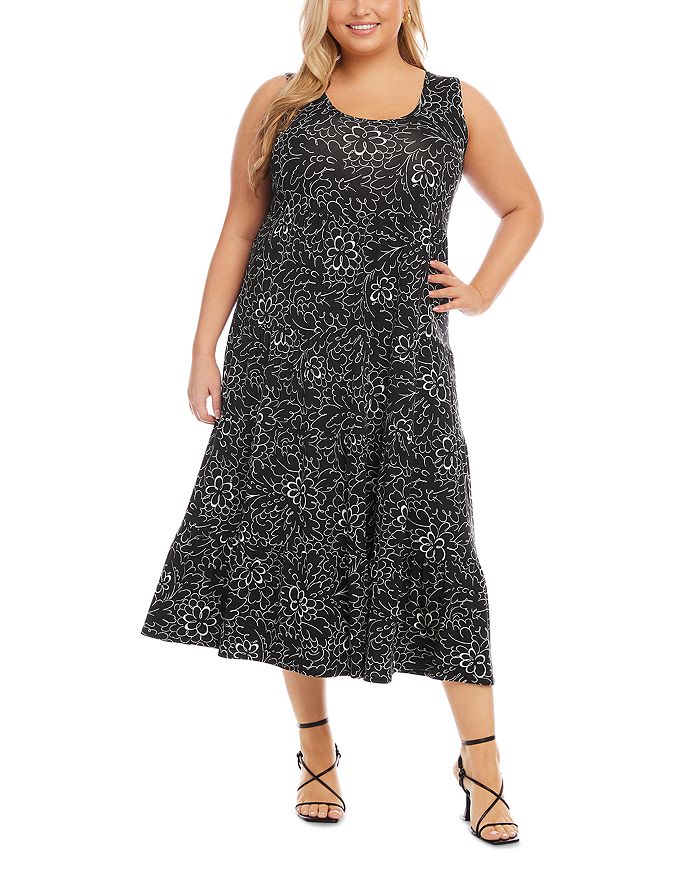 Karen Kane Plus Tiered Midi Dress | Bloomingdale's