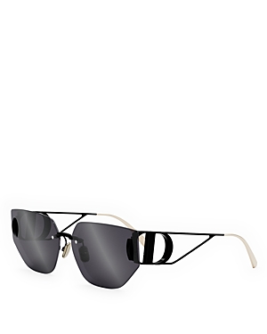 Dior 30montaigne B3u Mirrored Butterfly Sunglasses, 65mm In Black/gray Mirrored Solid