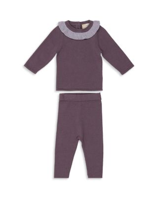 Maniere - Girls' Flecked Collar Sweater & Pants Set - Baby, Little Kid