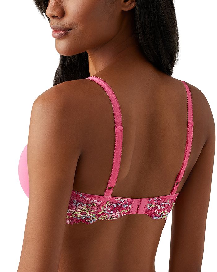 Shop Wacoal Embrace Lace™ Contour Bra In Hot Pink/multi