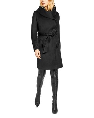 Hooded Mid Length Wrap Coat