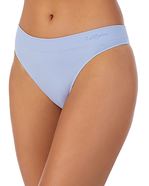 Shop Le Mystere Seamless Comfort Thong In Bluewave