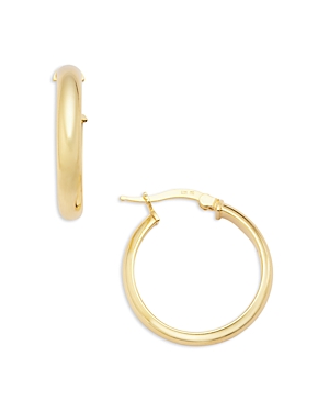 Tube Hoop Earrings in 18K Gold Plated Sterling Silver