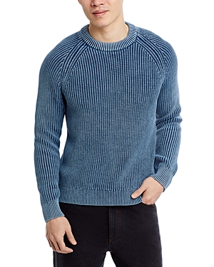 Michael Kors Core Shaker Crewneck Sweater In Dusk Blue