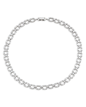 Shop Nadri Gwen Cubic Zirconia Link Collar Necklace, 16 In Silver