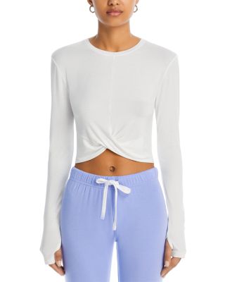 Daisy Twist Cropped Jersey Tee
