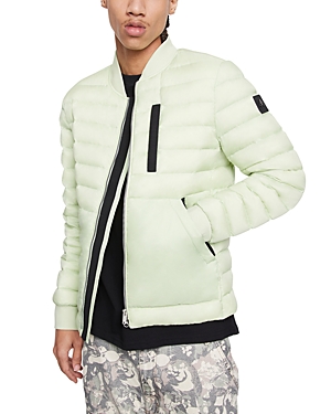 Shop Moose Knuckles Air Down Bomber Jacket In Mint