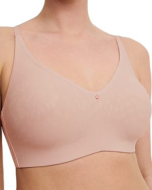 Shop Chantelle Back Smoothing Wireless Full Support Bra In Rosé