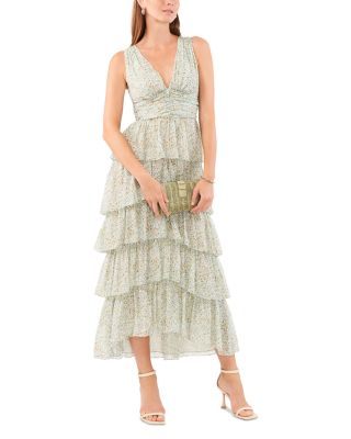 Cascading Ruffle Midi Dress