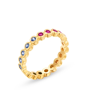 Temple St. Clair 18K Yellow Gold Classic Multi Gemstone Eternity Band