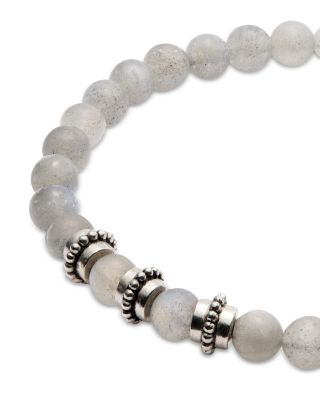 Labradorite Beaded & Sterling Silver Stretch Bracelet