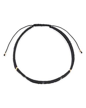 Jan Leslie Beaded Double-strand Cord Bracelet In Black