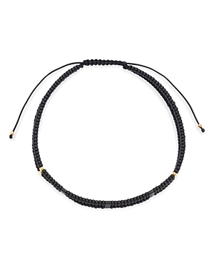 Shop Jan Leslie Miyuki Bead & Gold-tone Sterling Silver Double Strand Bracelet In Black