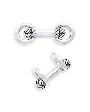 Sterling Silver Rope Knot Horseshoe Cufflinks