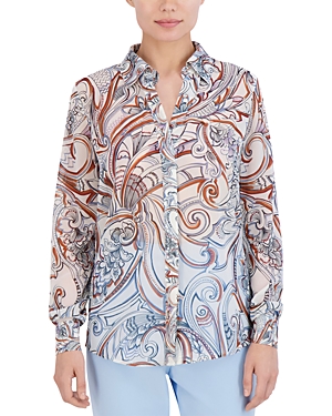 Bcbgmaxazria Printed Button Down Shirt