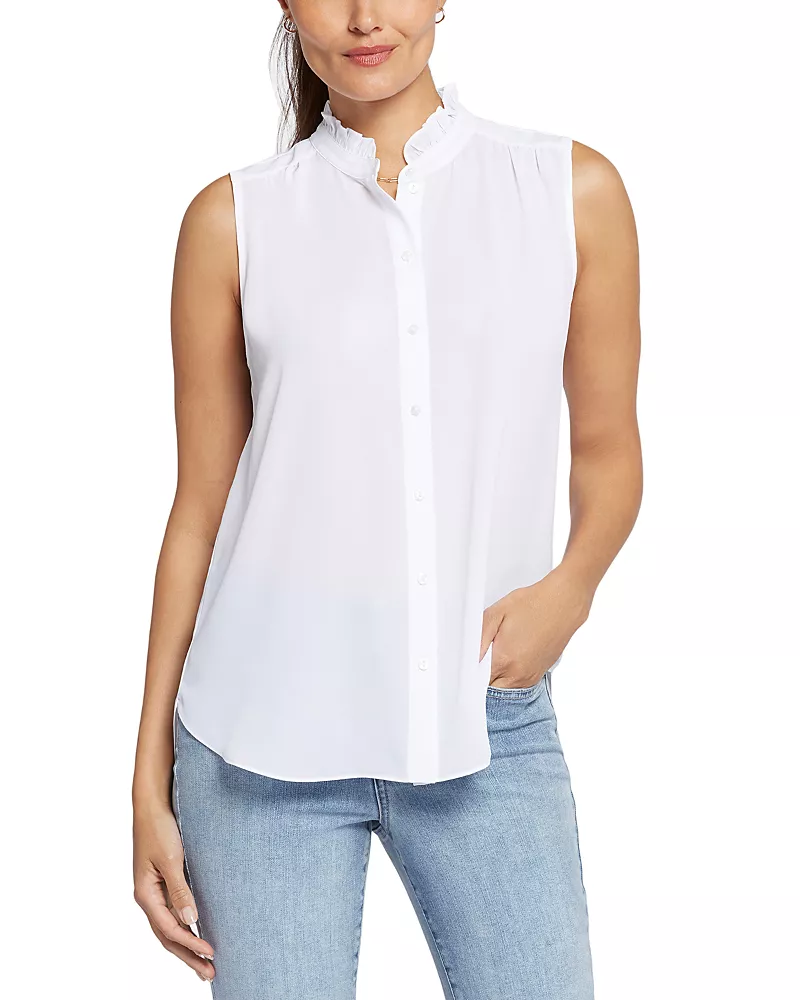 Nydj Sleeveless Ruffled Top