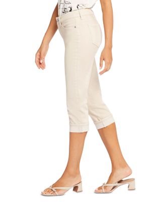 Petite Marilyn Cuffed Cropped Jeans in Feather