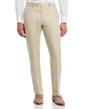 Shop Robert Graham Delave Linen Slim Fit Suit Pants In Oatmeal
