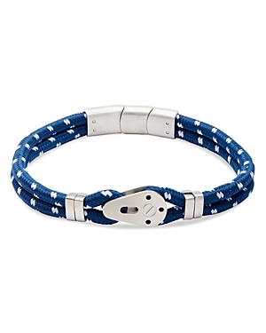 Link Up Sailing Pulley Nylon Cord Bracelet In Navy