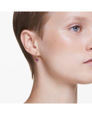 Chroma Crystal Heart Drop Earrings 