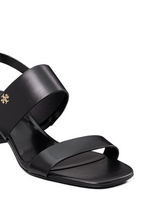 Women's Leather Block Heel Sandals