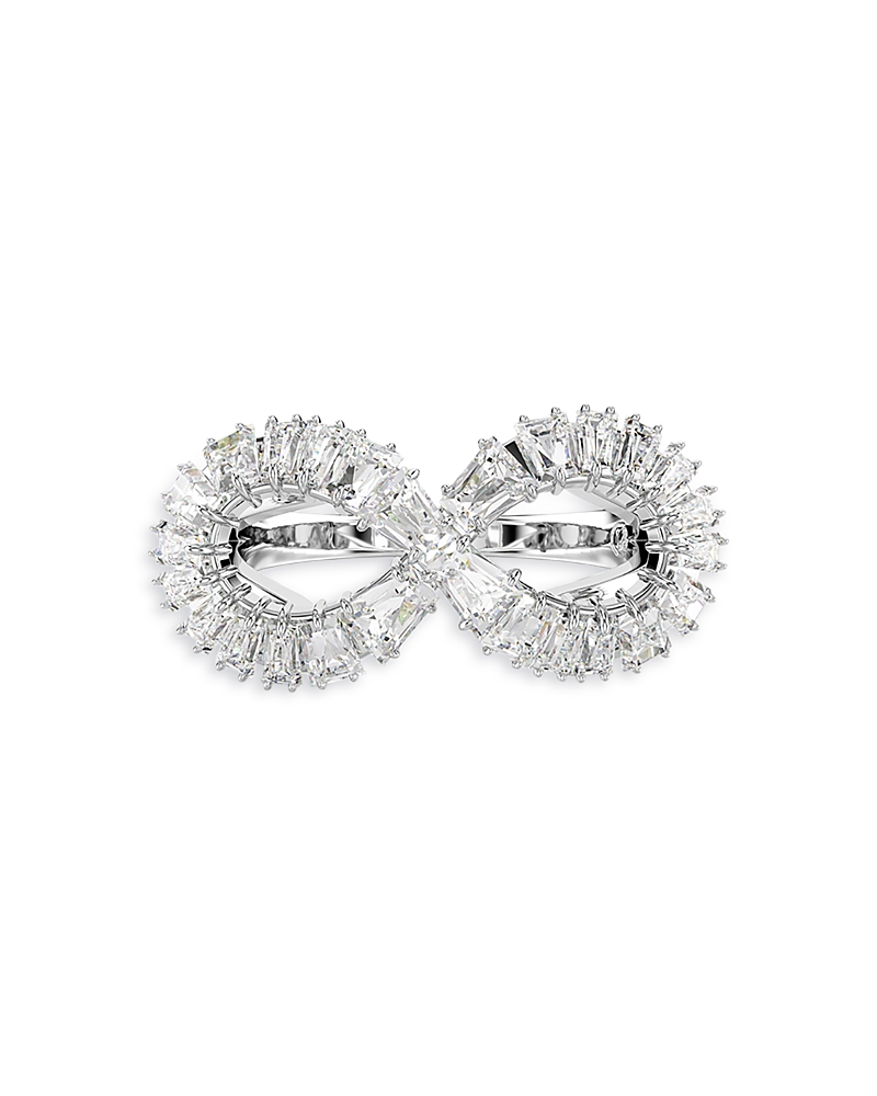 Swarovski Women's Hyperbola Rhodium-plated & Crystal Cocktail Ring In Silver