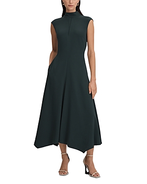 Shop Reiss Libby Midi Dress In Dark Green