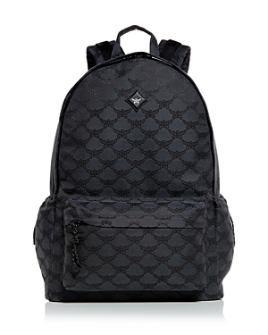 Shop Mcm Himmel Lauretos Jacquard Backpack In Dark Grey