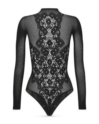 Wolford Flower Lace String Bodysuit | Bloomingdale's