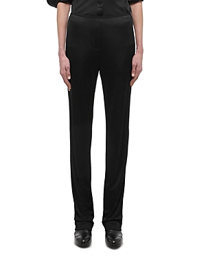 Shop Helmut Lang High Rise Straight Pants In Black