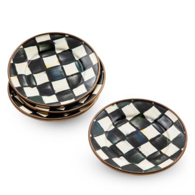 Courtly Check Appetizer Plates, Set of 4