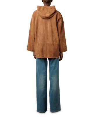 Jenifer Hooded Suede Jacket