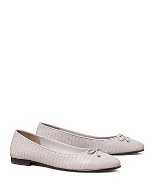 Shop Tory Burch Women's Quilted Ballet Flats In Bay Gray